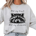 Not my Trash Not my Dumpster Funny Raccoon Sweatshirt or Hoodie T-Shirts | GrindPrints.com