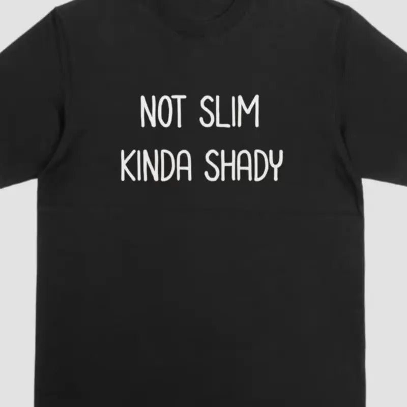 Not slim kinda shady short sleeve shirt. Cotton Menswear Hoodie, Sweatshirt | GrindPrints.com
