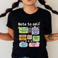 Note to Self Tee Pure Cotton Casual Street Style Crew Neck Short Sleeve T-Shirt Tops Trendy For Women For Men, Perfect...