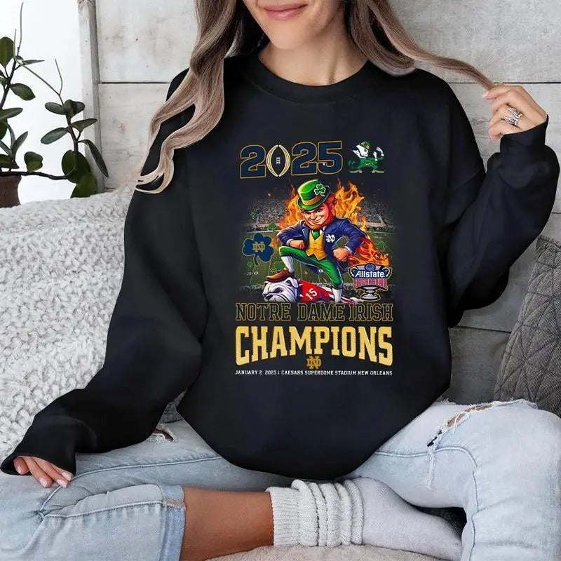 Notre Dame Sugar Bowl Champions 2025 T-Shirt, Game Day Tee, Gift For Notre Dame Fans Hoodie, Sweatshirt | GrindPrints.com