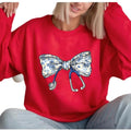 Nurse Toile Bow Sweatshirt, Stethoscope Bow Shirt, Nurse Coquette Hoodie, Gift For Nurse, Healthcare Professionals,...