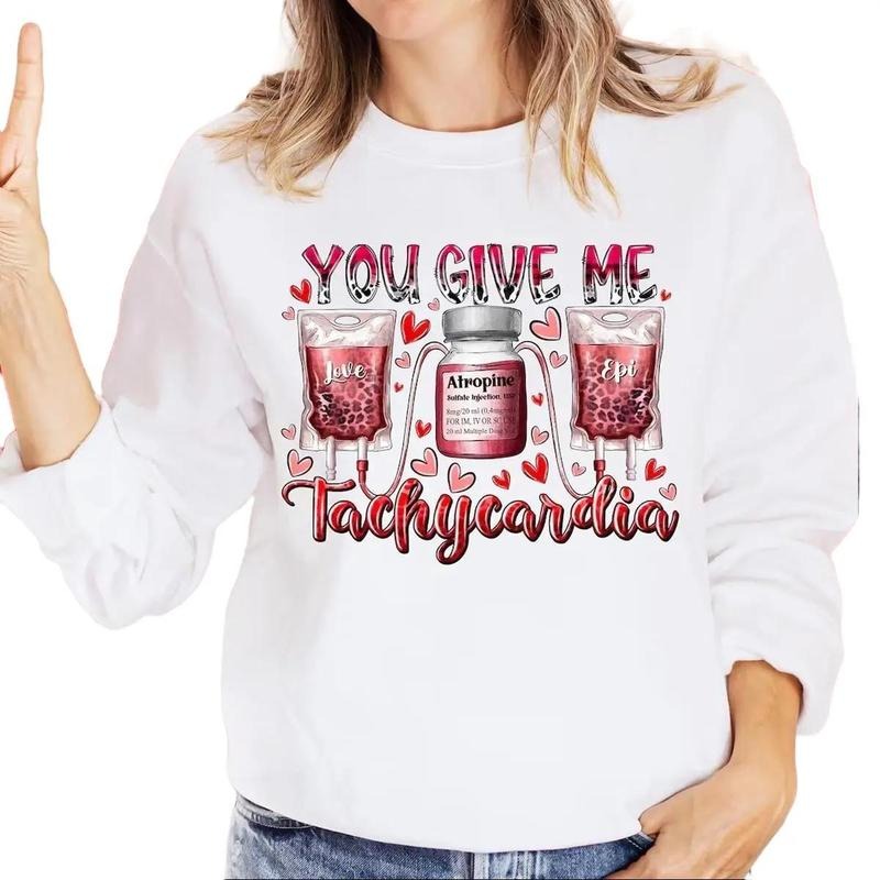 Nurse Valentine's Day Pharmacist Critical Care Rn Valentine Sweatshirt T-Shirts, Hoodie | GrindPrints.com