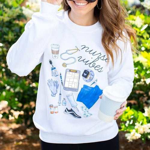 'Nurse Vibes' Sweatshirt T-Shirts, Hoodie | GrindPrints.com