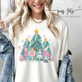 Nutcracker Christmas T-shirt festive xmas tee Santa Pink Tshirt Reindeer Pastel T-shirt Christmas tree Holiday Tee...