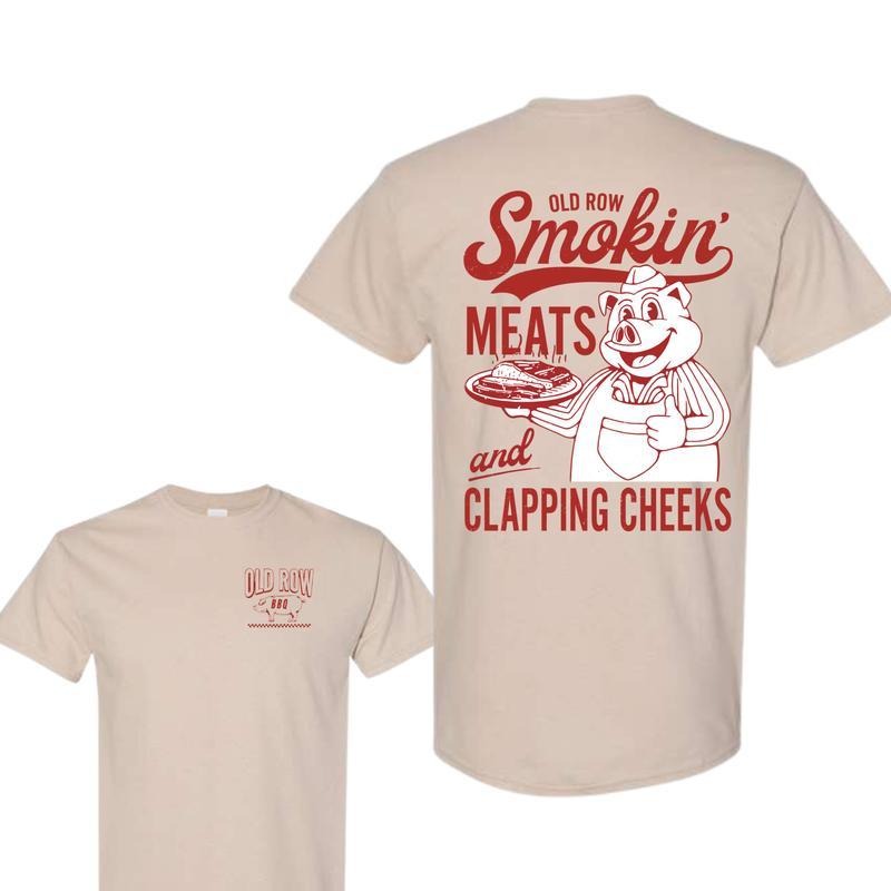 OLD ROW THE SMOKIN MEATS GRAPHIC 2 SIDES TSHIRT, UNISEX TSHIRT FOR MEN - S to 4XL Hoodie, Sweatshirt | GrindPrints.com