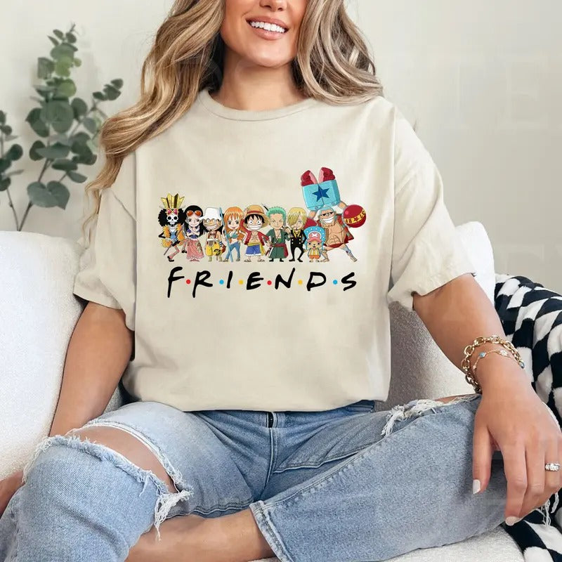 OP Characters Kawaii Tshirt Crewneck Hoodie Comfort Cotton Sweatshirt | GrindPrints.com