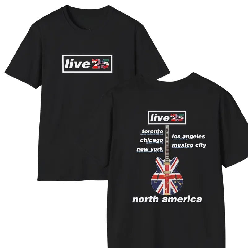 Oasis Live '25 shirt, North America Tour Tee, Vintage Oasis Concert Shirt, 2025 Tour Tee, Music shirt, Oasis Band Merch,...