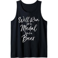 Obstacle Course Race Quote Will Run for a Medal and a Beer Tank Top MADE IN USA T-Shirts, Hoodie, Sweatshirt