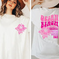 Ocean Beach Hoodie, Preppy Surf Memories California Sweatshirt, Trendy Embroidered T-Shirt For Surfer Girl | GrindPrints.com