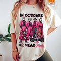 October We Wear Pink Horror Gangster Friends Cotton T-Shirt - Crewneck, Womenswear Hoodie, Sweatshirt | GrindPrints.com