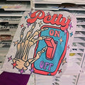Petty On/ Off Graphic Tee, Unisex fit, ash grey Hoodie, Sweatshirt | GrindPrints.com
