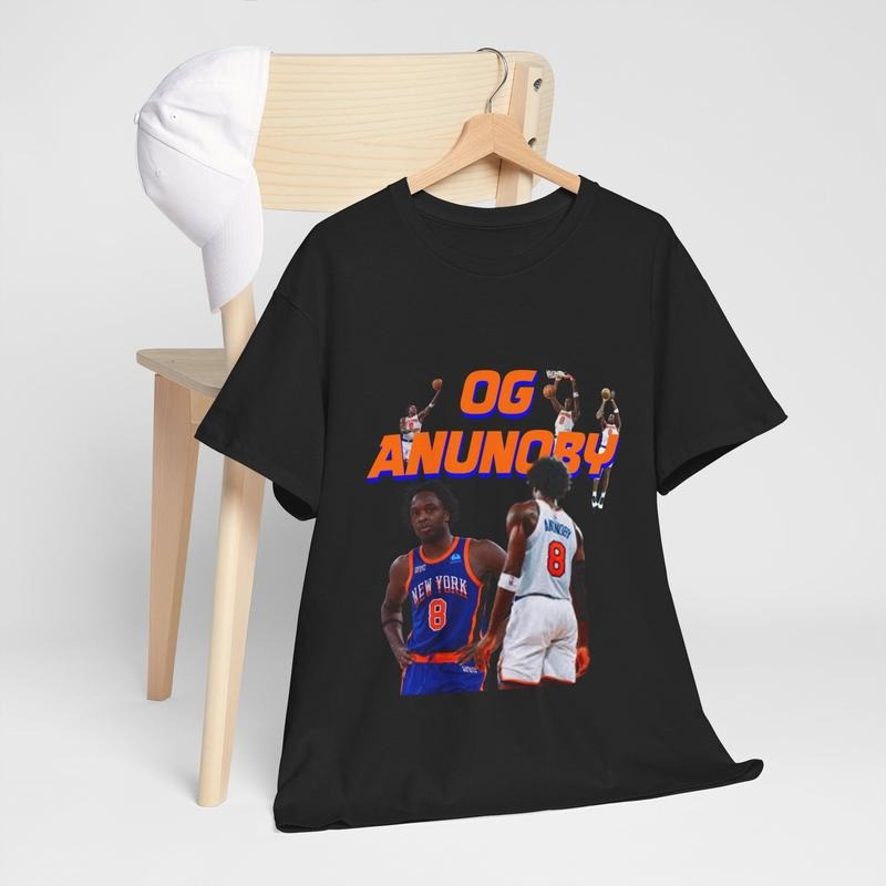 Og Anunoby New York Unisex Heavy Cotton T-Shirt, Gift For Fan Hoodie, Sweatshirt | GrindPrints.com