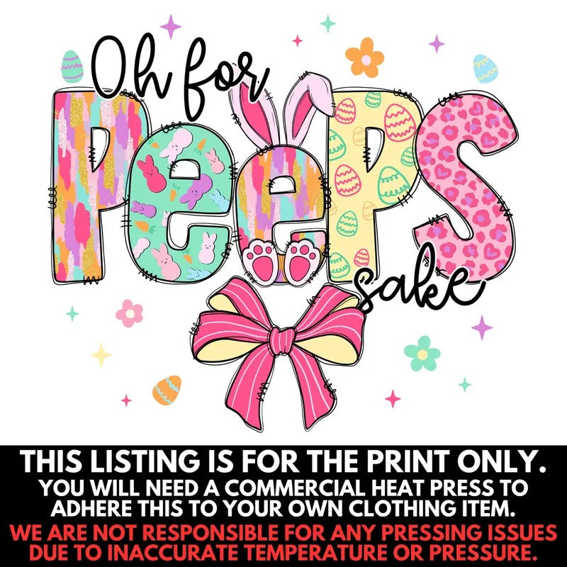 Oh For Peeps Sake Print - PRINT ONLY 'NLB' T-Shirts, Hoodie, Sweatshirt | GrindPrints.com
