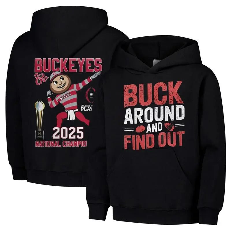 Ohio State Game Day Pride Hoodie Double Sides, Buck Around and Find Out Ohio Football Shirt Sweatshirt | GrindPrints.com