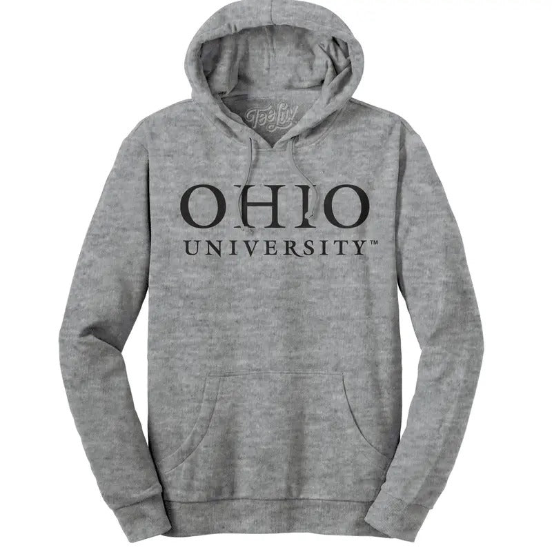 Ohio University Hooded Sweatshirt - Gray T-Shirts, Hoodie | GrindPrints.com