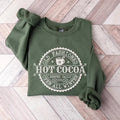 Old Fashioned Hot Cocoa Retro Style Unisex Cotton Sweatshirt, Cozy Christmas Sweater Crewneck Long Sleeve T-Shirts, Hoodie