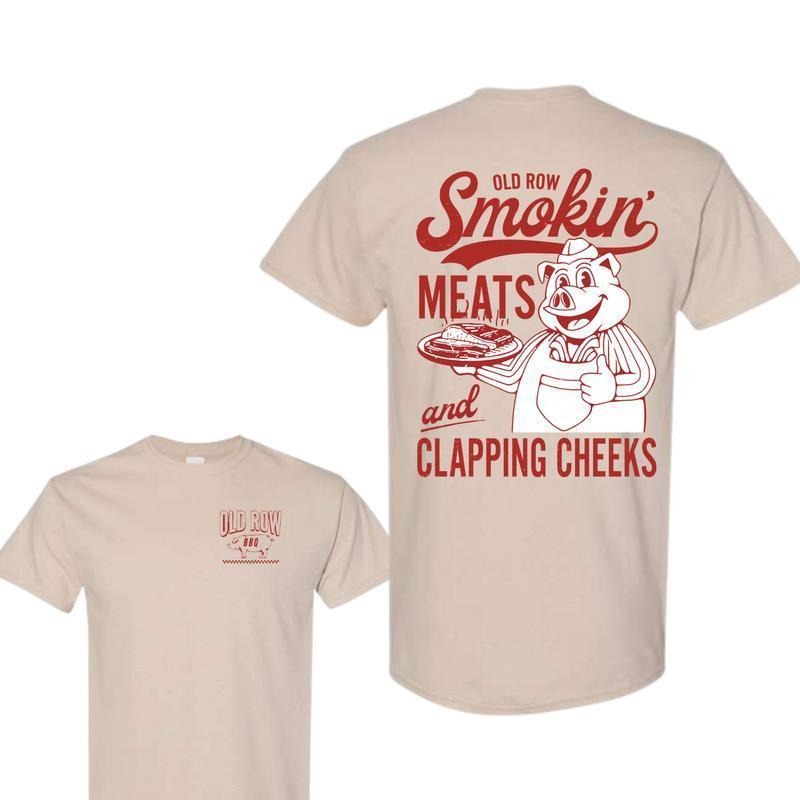 Old Row The Smokin' Meats Graphic 2 Sides T-shirt DRG, Unisex T-shirt For Men, For Women Hoodie, Sweatshirt | GrindPrints.com