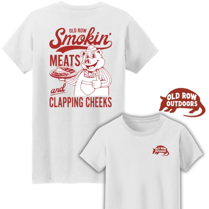 Old Row The Smokin' Meats and Clapping Cheeks Two Sides Cotton Unisex T-Shirt Hoodie, Sweatshirt | GrindPrints.com