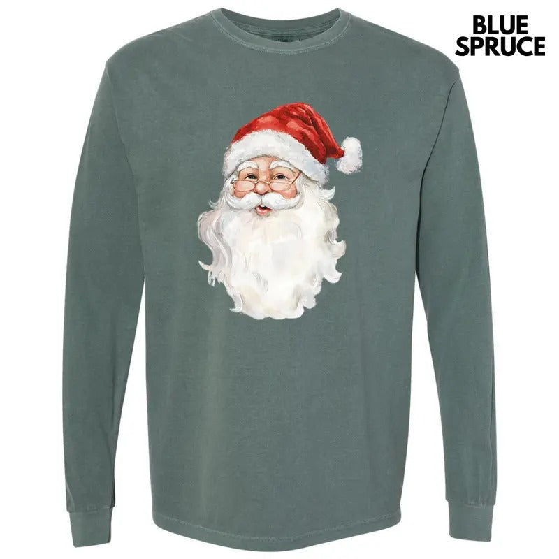Old Saint Nick Long Sleeve Comfort Colors T-Shirt 'NLB' Hoodie, Sweatshirt | GrindPrints.com