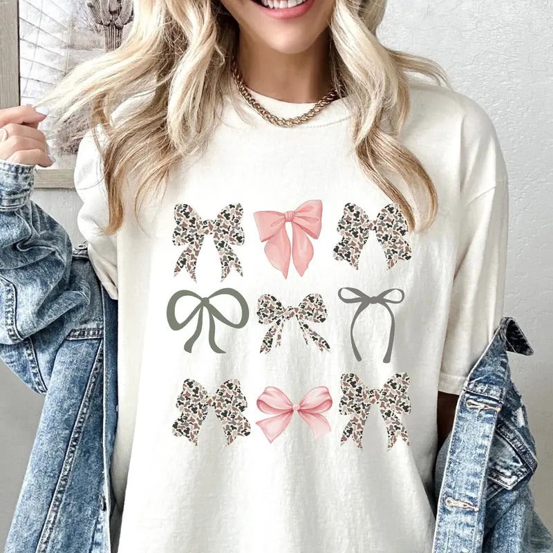 Old School Camo Bow Sweatshirt, Camo Bows, Womens Shirt, Womens Tee, Hunting Shirt, Bow Shirt, Duck Hunting, Camo,...