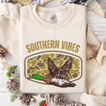 Old School Camo Duck Hunting Southern Vibes Unisex Crewneck Sweatshirt, Camo Bottomland Hunting Shirt Hoodie