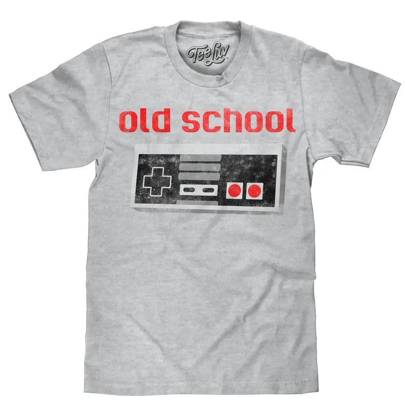 Old School T-Shirt - Gray Hoodie, Sweatshirt | GrindPrints.com