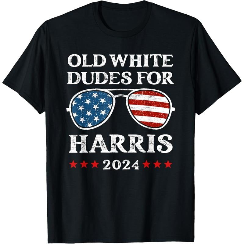 Old White Dudes For Harris Sunglasses Dad Papa For Kamala T-Shirt made in usa Hoodie, Sweatshirt | GrindPrints.com