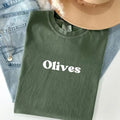 Olives Comfort Colors Shirt, Holiday gift, Gift Graphic T-Shirt, Favorite food Shirt, Olive Lover Menswear Top Classic...