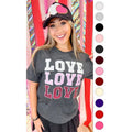 Ombre Sequin Love Valentines Graphic T-Shirt Hoodie, Sweatshirt | GrindPrints.com