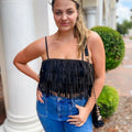 On Your Radar Black Metallic Fringe Top T-Shirts, Hoodie, Sweatshirt | GrindPrints.com