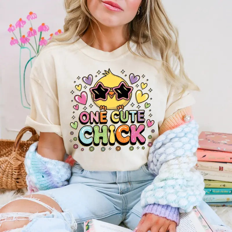 One Cute Chick DTF Transfers - THIS IS NOT A SHIRT Hoodie, Sweatshirt | GrindPrints.com