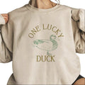 One Lucky Duck Birthday Sweatshirt Lucky Duck Shirt Hunting Duck Unisex Hoodie | GrindPrints.com