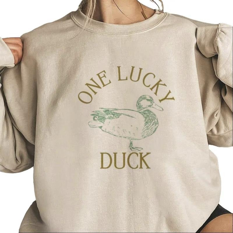 One Lucky Duck Birthday Sweatshirt Lucky Duck Shirt Hunting Duck Unisex Hoodie | GrindPrints.com