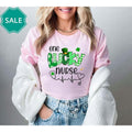 One Lucky Nurse St Patricks Day T-Shirt, Shamrock Tee for Irish Nurses Paddys Day, Irish Nurse Clothing Hoodie, Sweatshirt