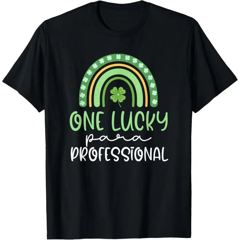 One Lucky Paraprofessional Funny St Patrick'S Day Para Made USA T-Shirts, Hoodie, Sweatshirt