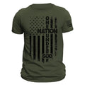 One Nation Under God American Vertical Flag Patriotic T-Shirt Casual Classic Hoodie, Sweatshirt | GrindPrints.com