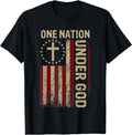 One Nation Under God Flag 4th Of July Patriotic Christian T-Shirt Hoodie, Sweatshirt | GrindPrints.com