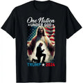 One Nation Under God Trump 2024 God American Flag Christian T-Shirt made in usa Hoodie, Sweatshirt | GrindPrints.com