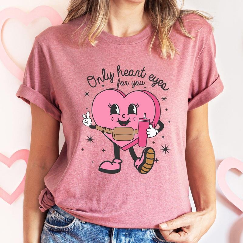 Only Heart Eyes For You, Pink Heart, Bougie, Boojee, Super Soft Tshirt, Valentine's Day Hoodie, Sweatshirt | GrindPrints.com