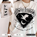 Onyx Storm Brave The Dark Shirt, Fourth Wing Series Shirt For Fan, Sorrengail Dragon Rider Shirt, Gift For Book Lover,...