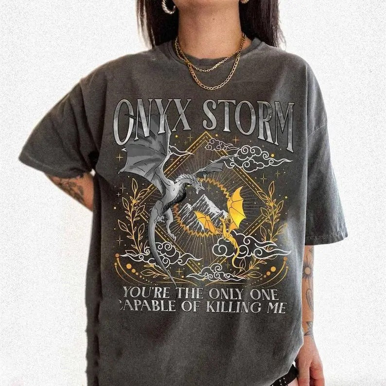 Onyx Storm Brave Dark Comfort Colors Shirt Xaden Riorson Shirt Fourth Wing Shirt Violet Sorrengail Dragon Rider Book Lover T-Shirts, Hoodie, Sweatshirt