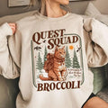 Onyx Storm Quest Squad Broccoli Sweatshirt, Broccoli Cat TShirt, Ridoc Romantasy Fan Shirt Casual Fabric Hoodie
