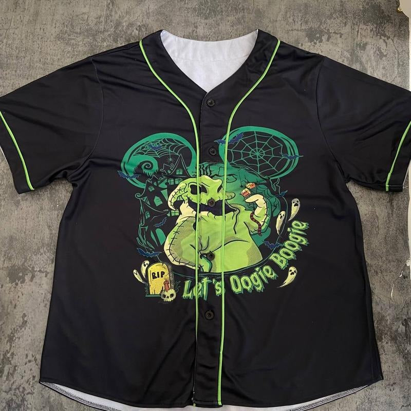 Oogie Boogie Shirt, Nightmare Before Baseball Jersey, Monster Baseball Jersey, Halloween Jersey Shirt, Horror Character...