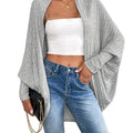 Open Front Long Sleeve Asymmetrical Hem Cardigan Rib Knit Sweater T-Shirts, Hoodie, Sweatshirt | GrindPrints.com