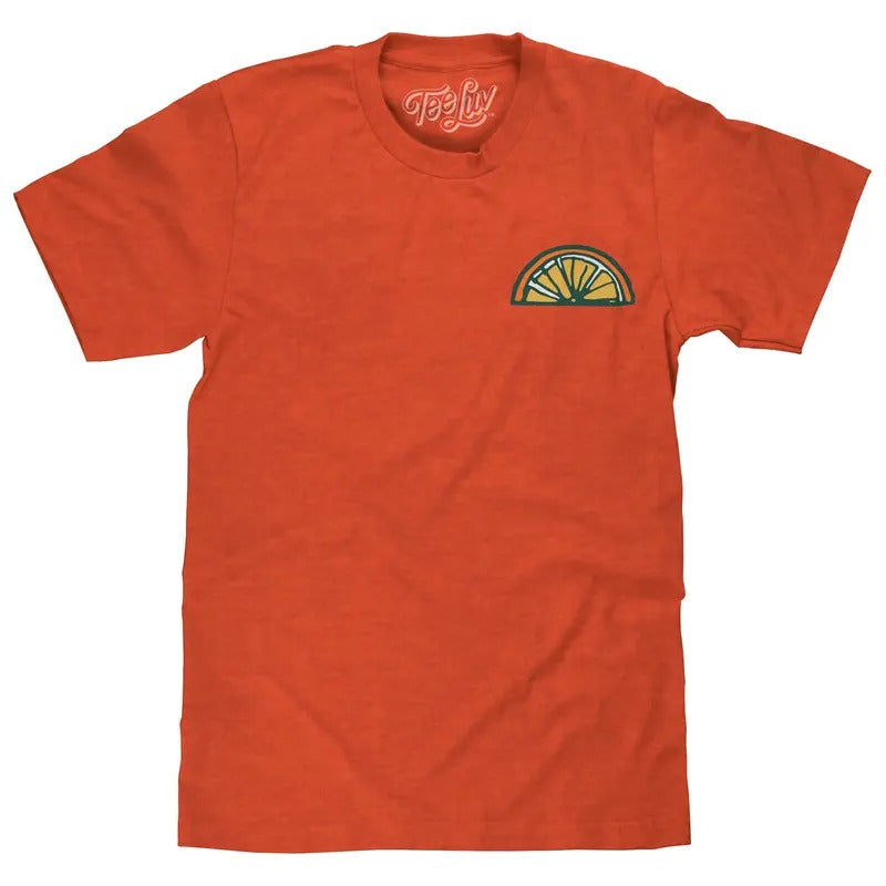 Orange Crush Soda Front and Back Print T-Shirt - Orange Heather Hoodie, Sweatshirt | GrindPrints.com