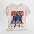 Orange Knicks Stars Trio Jalen Brunson, Josh Hart, And Donte Divincenzo Slam Cover T Shirt, 90s Basketball Shirt Gift,...