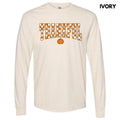 Orange Thankful Checkered  Long Sleeve Comfort Colors T-Shirt 'NLB' Hoodie, Sweatshirt | GrindPrints.com