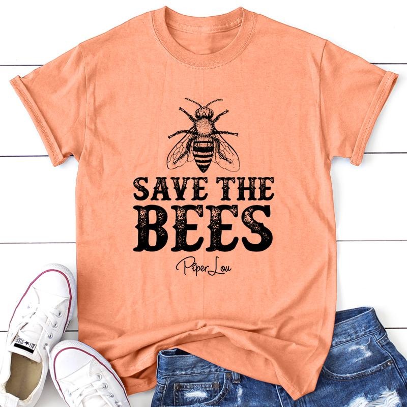 Save The Bees Apparel, Printed In The USA, Tee / Tank / V Neck Gray / White / Blue / Hot Pink / Orange, #sassy #cute...