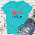 Merica Apparel, Proudly Printed In The USA, Tee / Tank / V Neck Gray / White / Blue / Hot Pink / Orange, #sassy #cute...