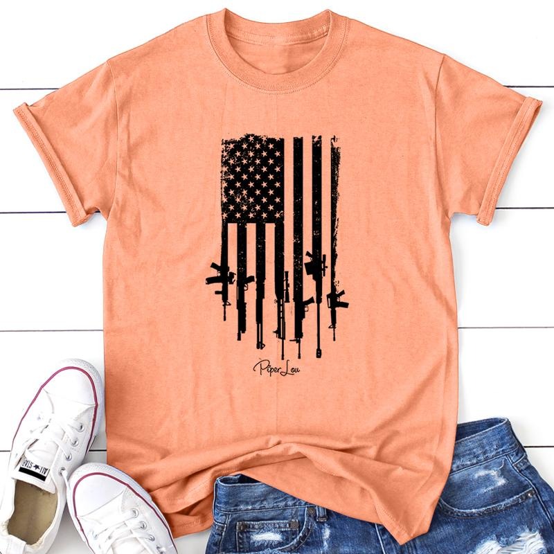 USA Flag Apparel, Printed In The USA, Tee / Tank / V Neck Gray / White / Blue / Hot Pink / Orange, #sassy #cute...